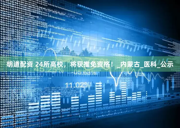 明道配资 24所高校，将获推免资格！_内蒙古_医科_公示