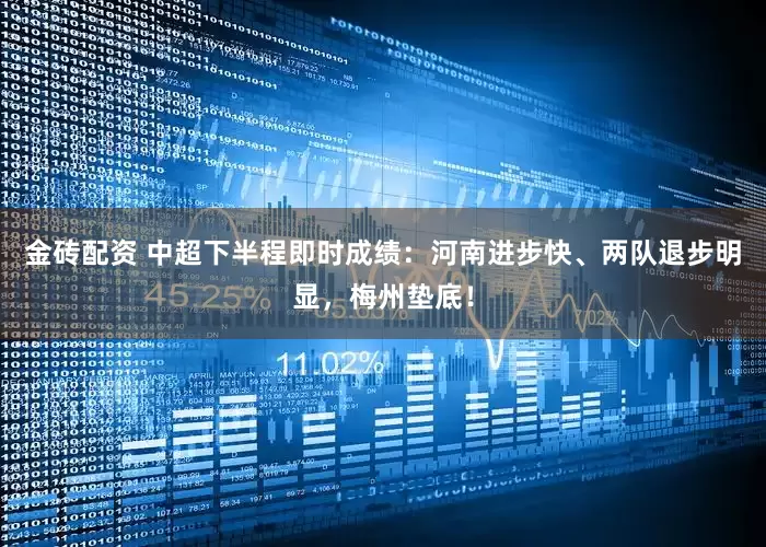 金砖配资 中超下半程即时成绩：河南进步快、两队退步明显，梅州垫底！
